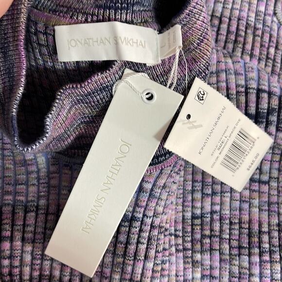 Jonathan Simkhai Fable Cutout Knit Space Dye Midi Dress Size Large - Picture 8 of 9